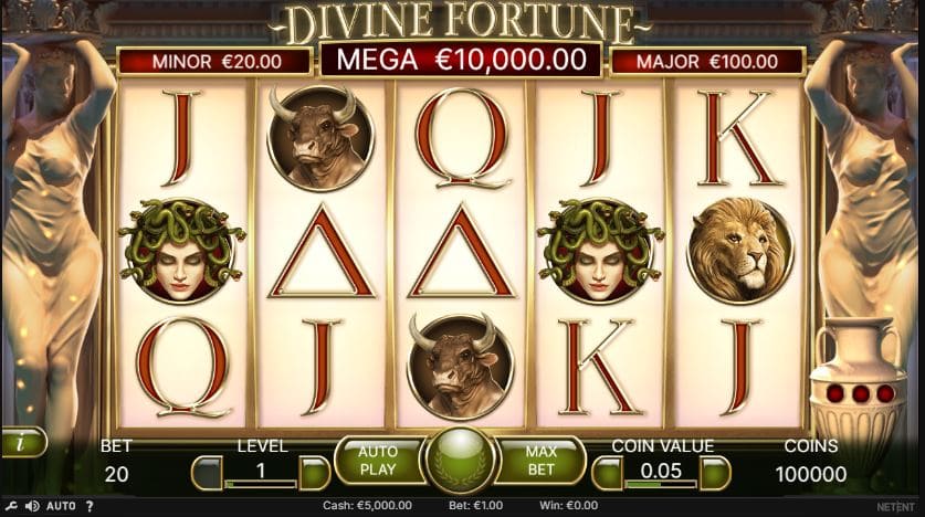 Ігровий автомат з поповненням через Київстар Divine Fortune 